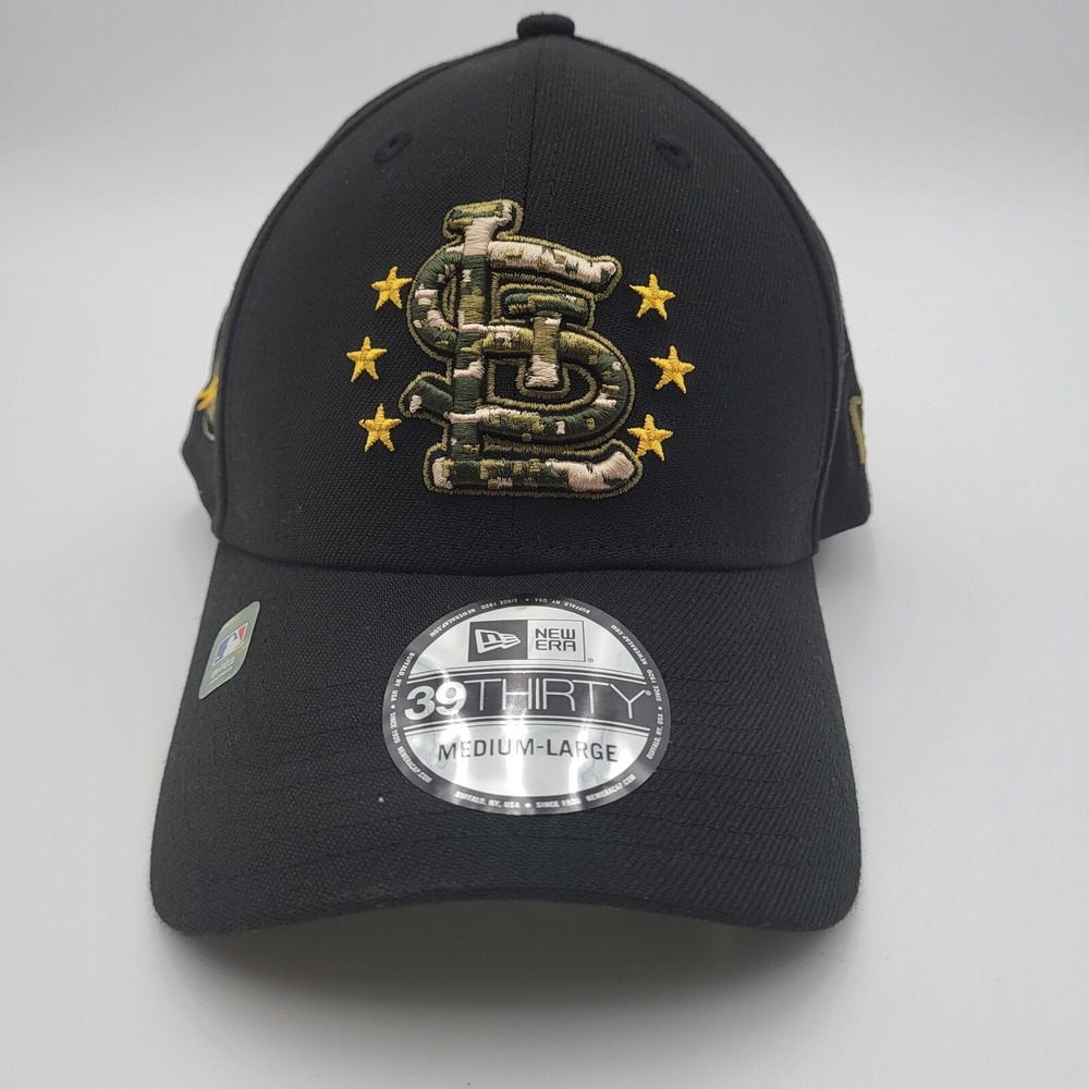 St. Louis‎ Cardinals Armed Forces Day New Era 39THIRTY Medium-Large Black Hat